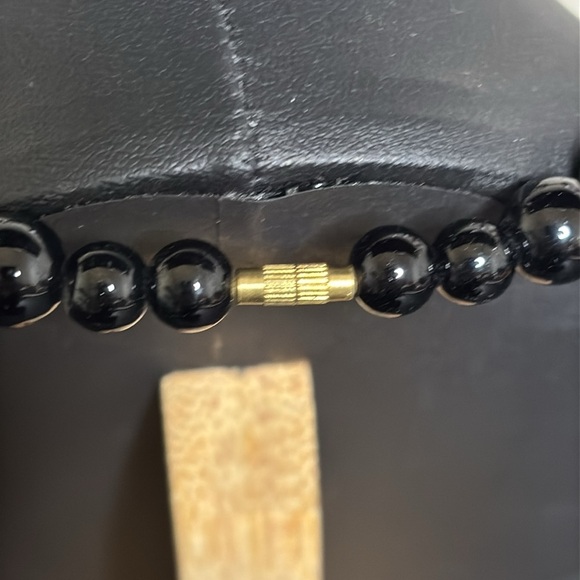 Natural Spinel & Golden Rutile Quartz Round Shape Beads Necklace Vintage - Picture 5 of 10